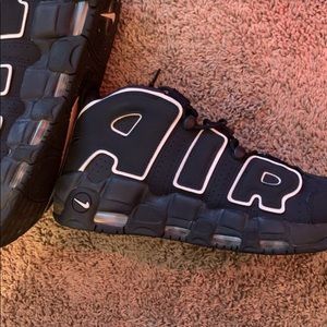 Air uptempos blue and white
